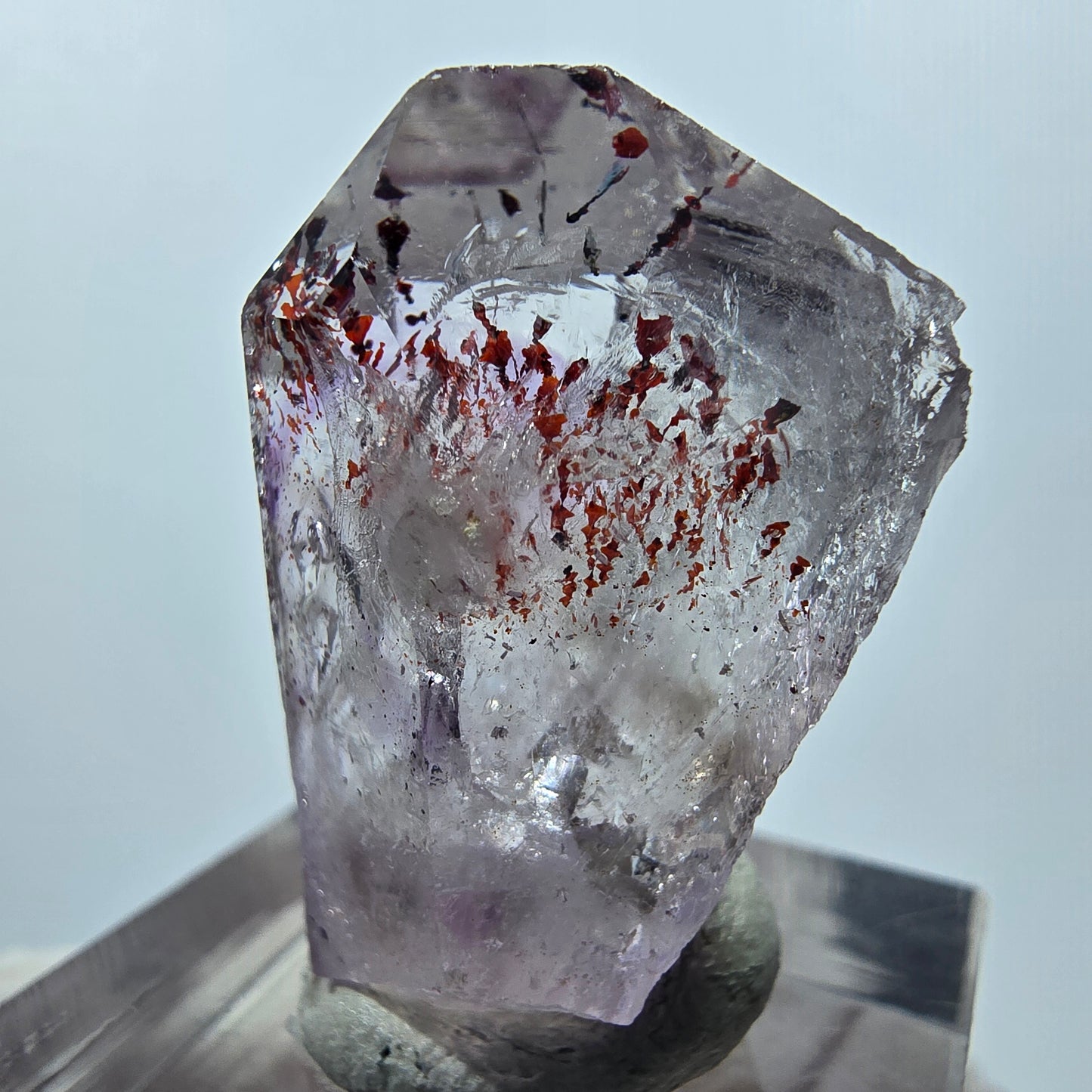 Mine d'améthyste fantôme Enhydro Harlequin, Goboboseb, Namibie, 30 x 19 x 14 mm