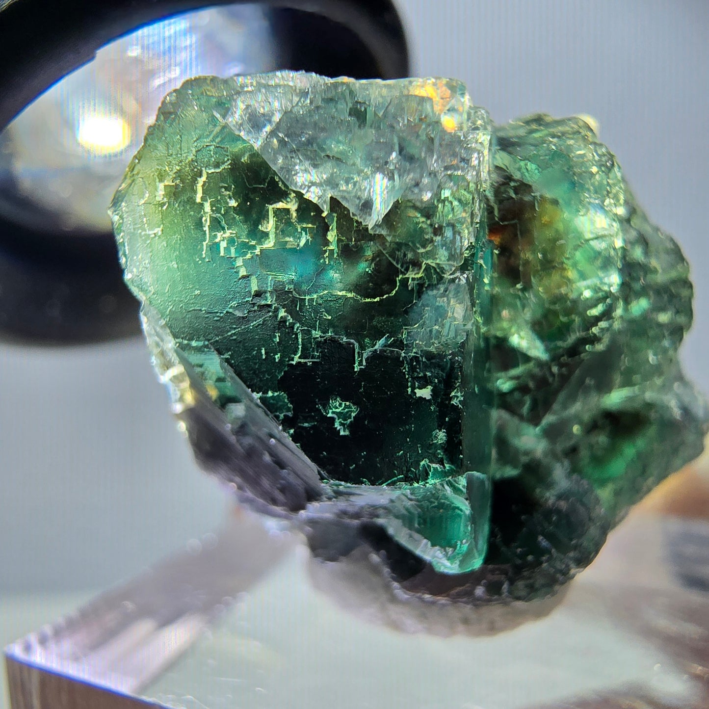 Rare Fluorite Cube Specimen, green purple Okorusu, Namibia 34*23*19mm