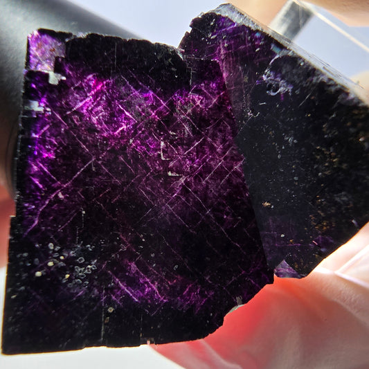 Phantom Fluorit Würfel Stufe grün lila zonal 11:11 Angel Pocket, Namibia 42*31*26mm