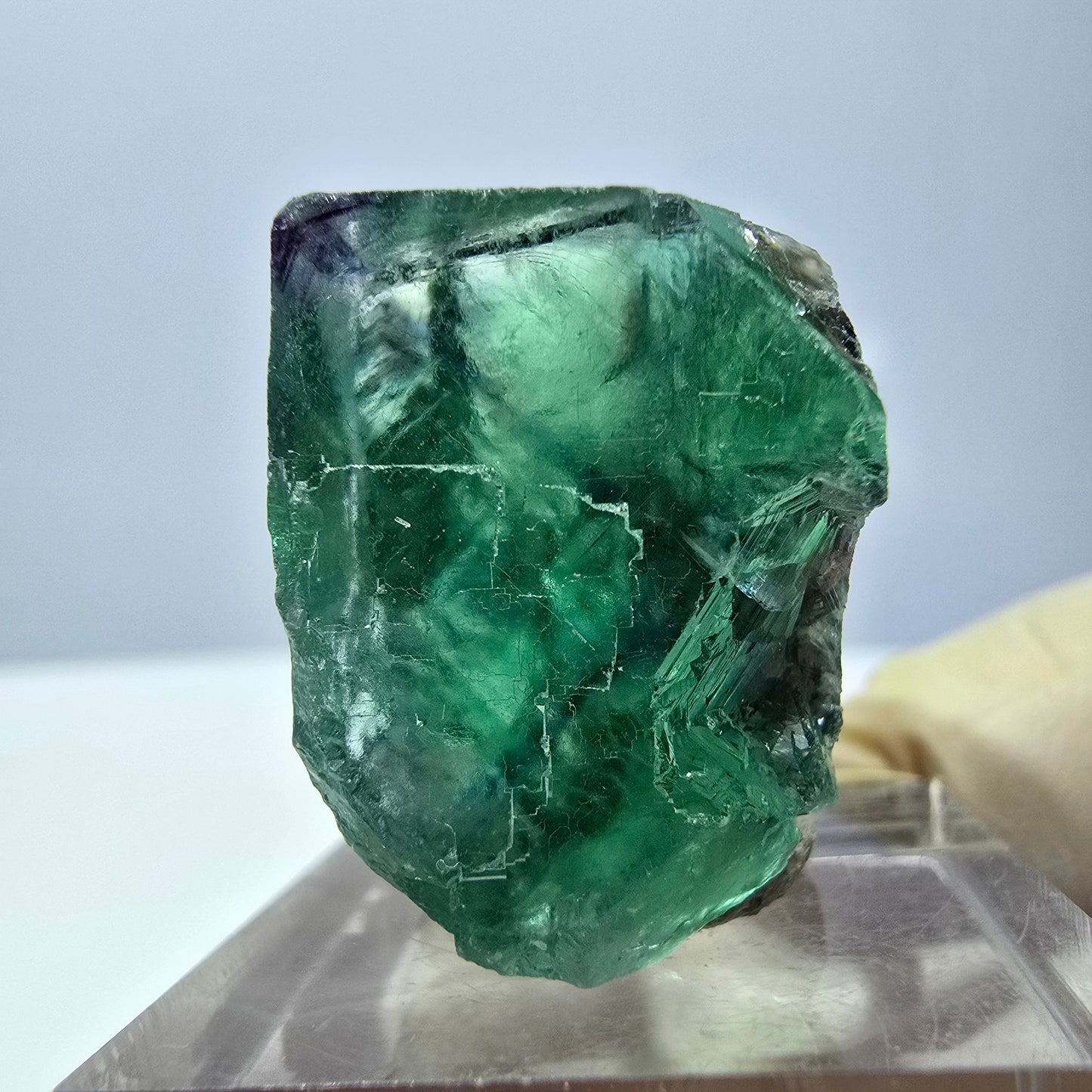 Phantom Fluorit Würfel parkettiert, grün lila Okorusu, Namibia 26*23*17mm