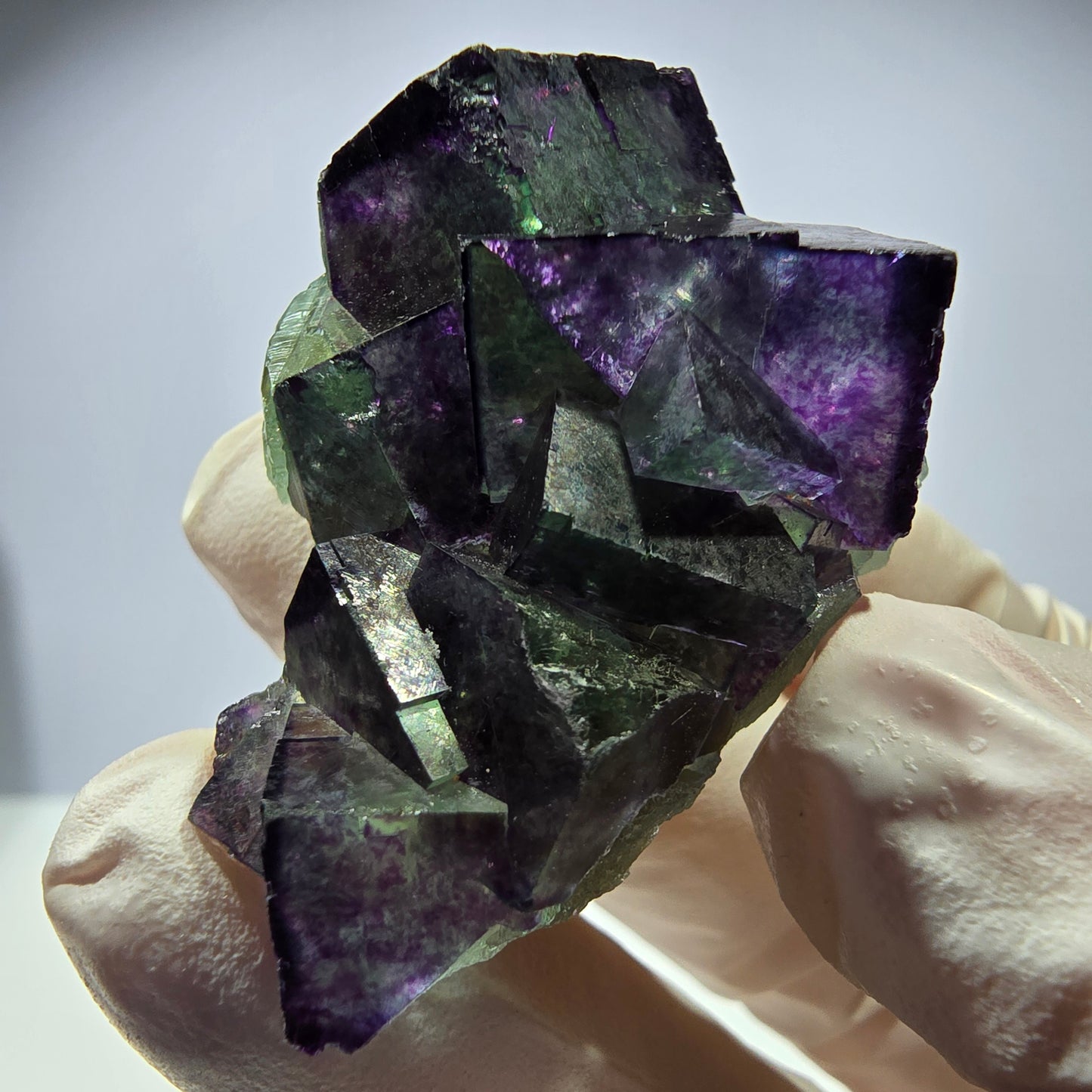 Spécimen de cube de fluorite fantôme, parqueté, zonal Okorusu, Namibie 51 x 30 x 24 mm
