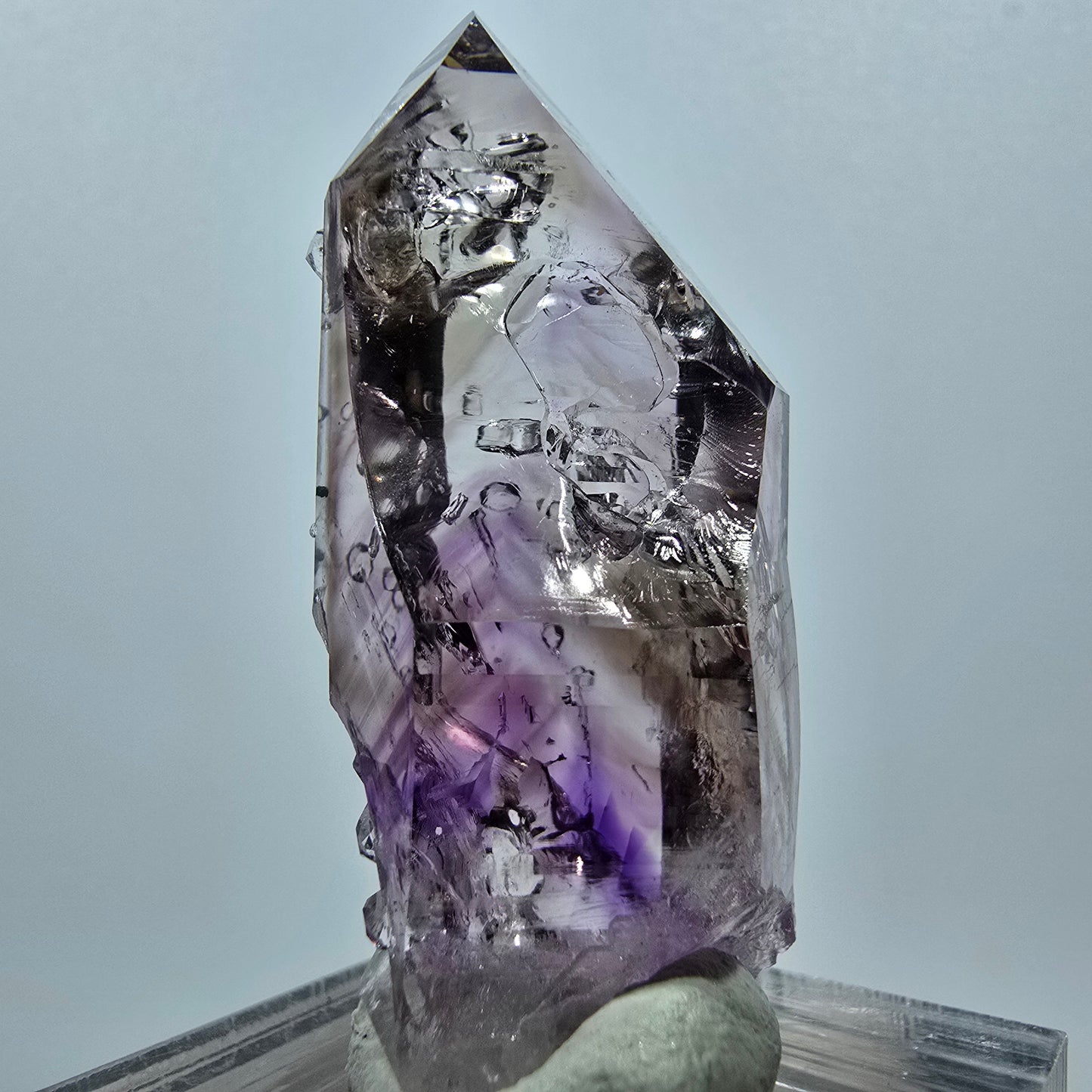 Enhydro Phantom Amethyst with Analcim Streep Mine, Goboboseb, Namibia 42*17*17mm