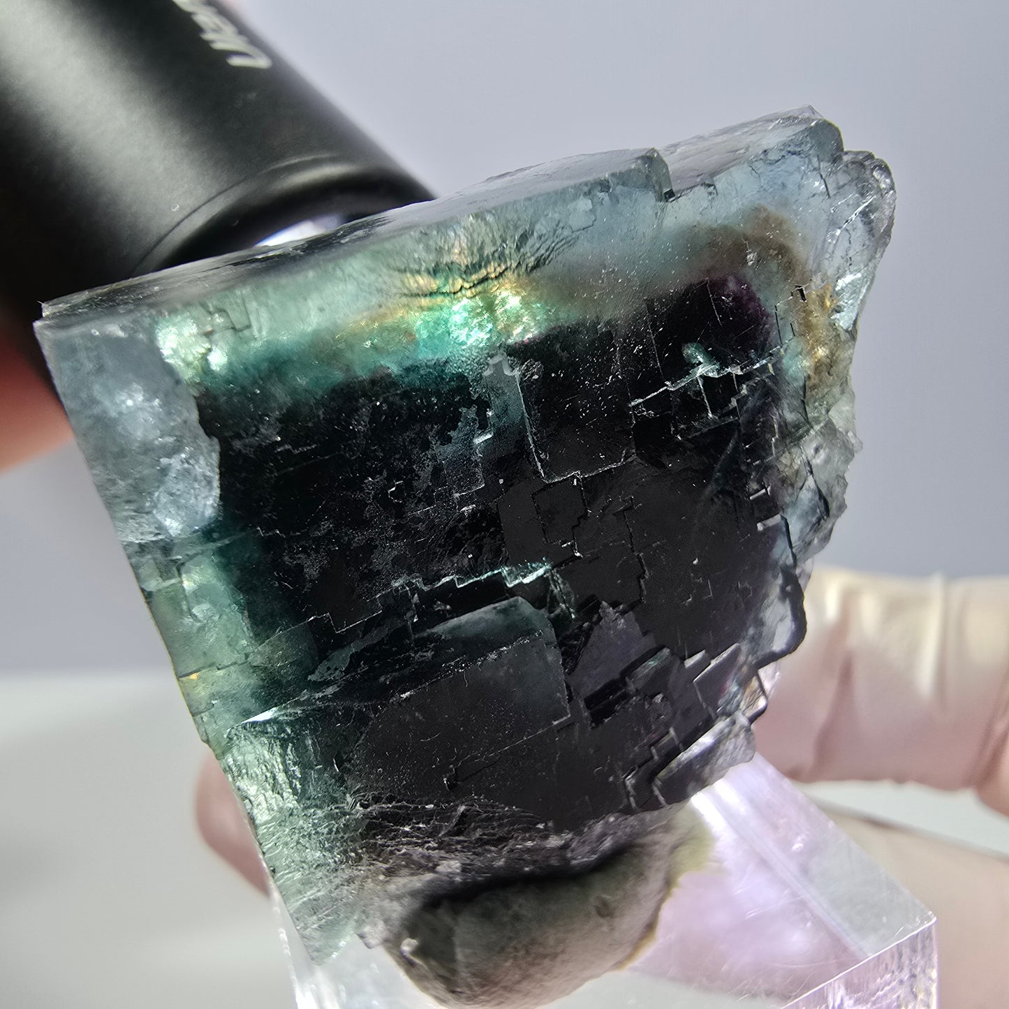 Seltene Fluorit Würfel Stufe, grün lila Okorusu, Namibia 37*34*21mm