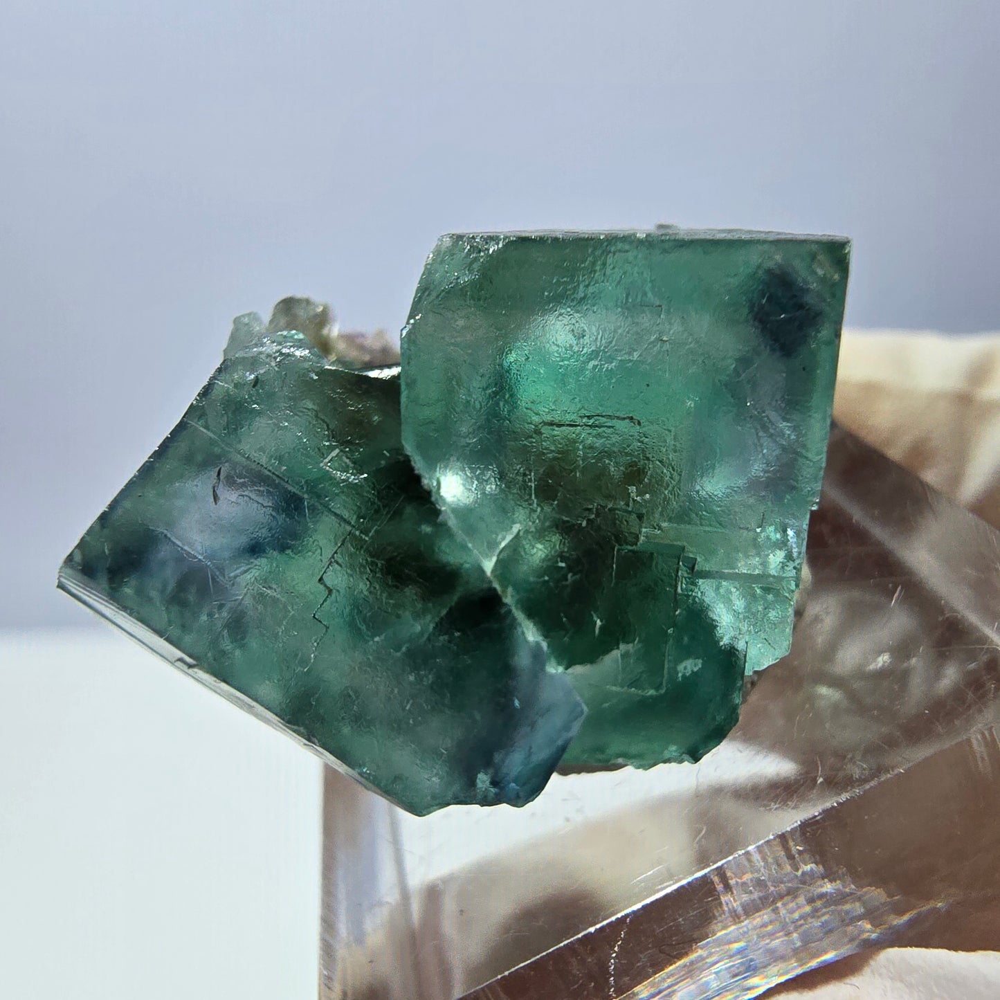 Phantom Fluorit Würfel Stufe, grün parkettiert Okorusu, Namibia 27*24*18mm