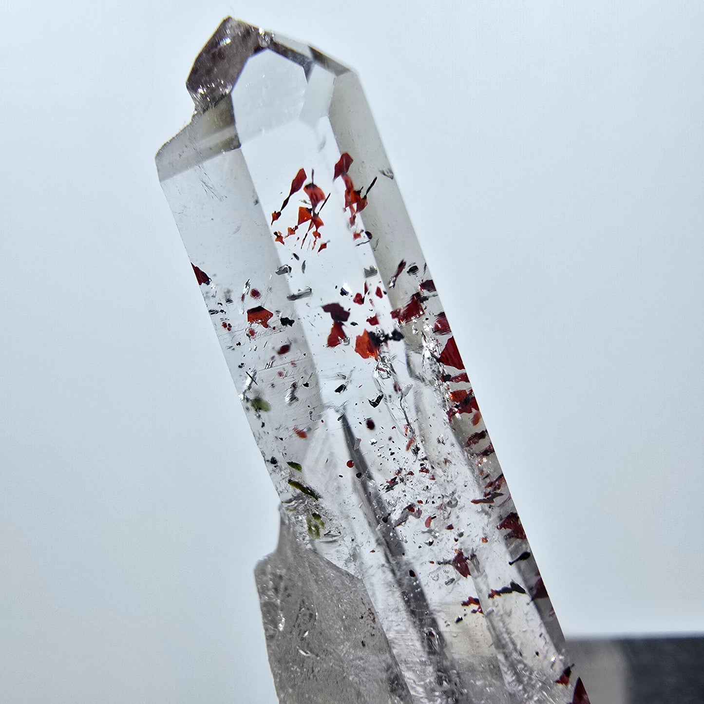 Quartz clair Harlequin Mine Point Streep, Goboboseb, Namibie 34 x 11 x 8 mm