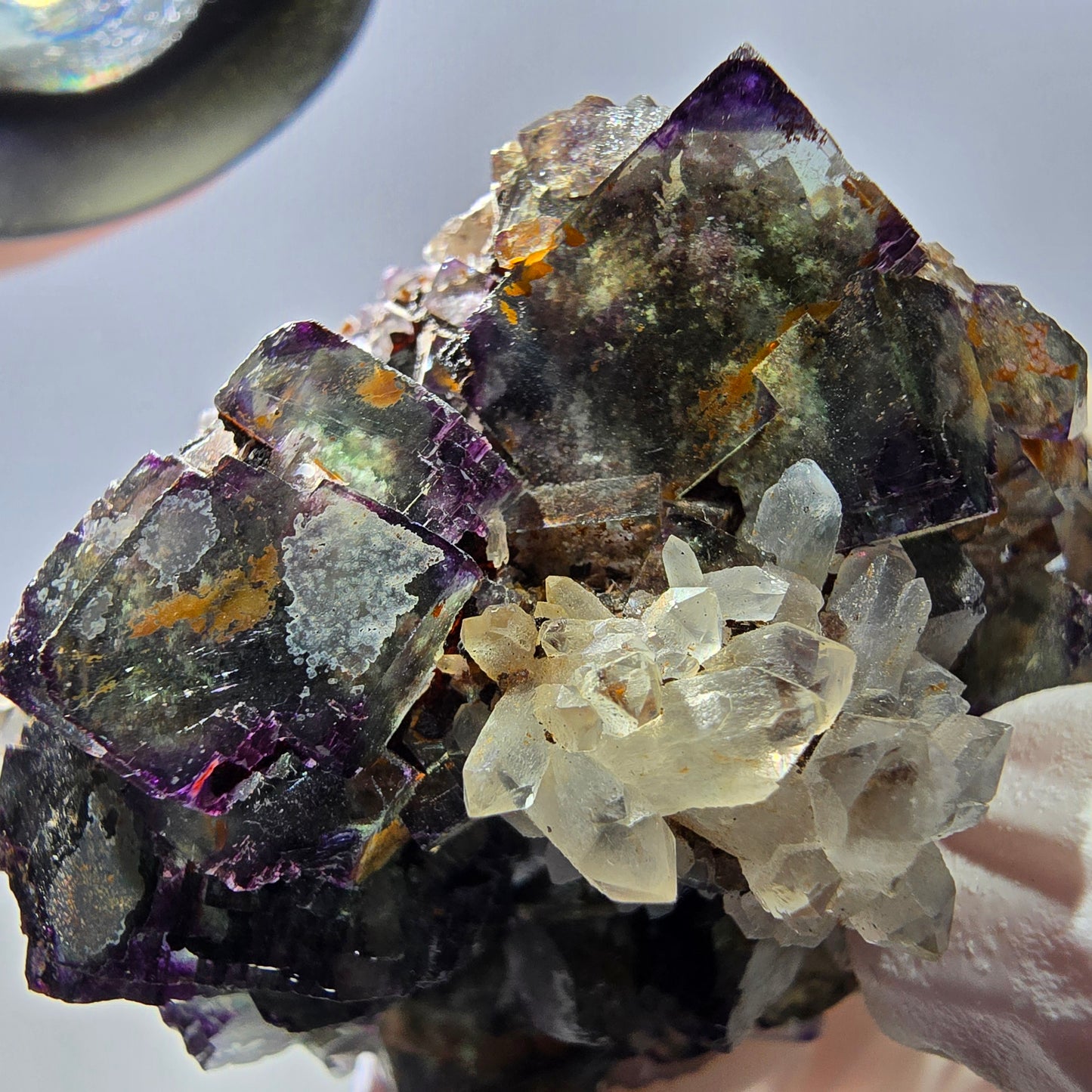 Cubes de fluorite fantôme transparente, spécimen de quartz, Okorusu zonal, Namibie, 58 x 48 x 44 mm