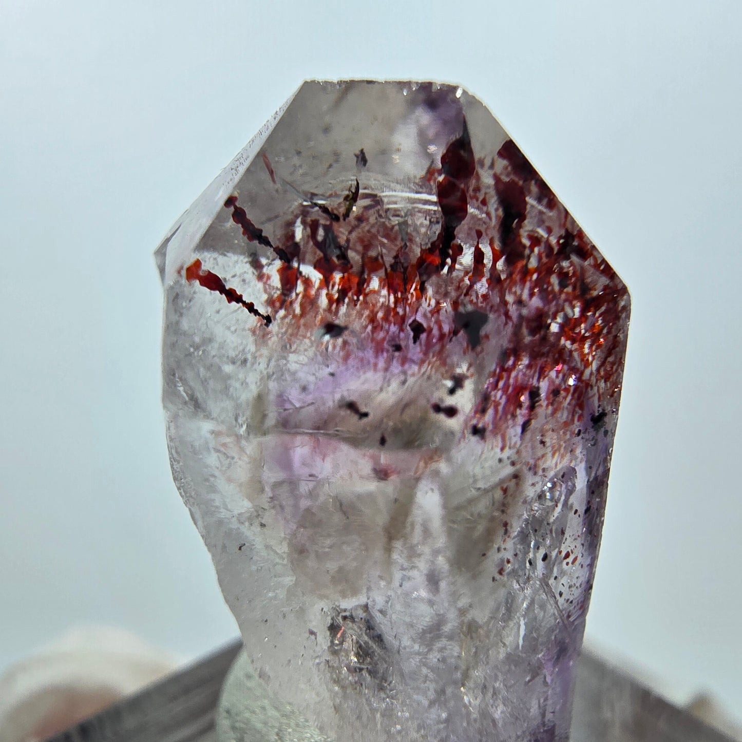 Mine d'améthyste fantôme Enhydro Harlequin, Goboboseb, Namibie, 30 x 19 x 14 mm