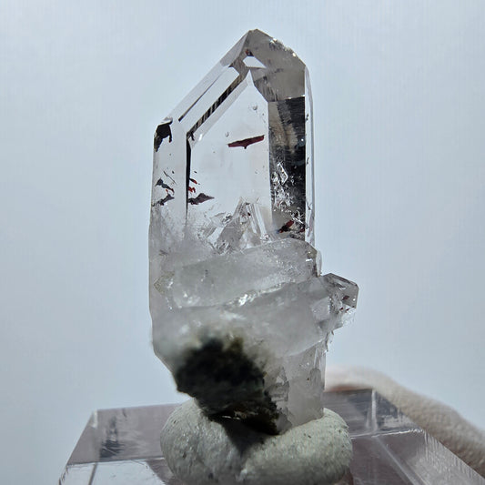 Quartz Harlequin clair, mine Prehnite Point Streep, Goboboseb, Namibie, 32 x 21 x 15