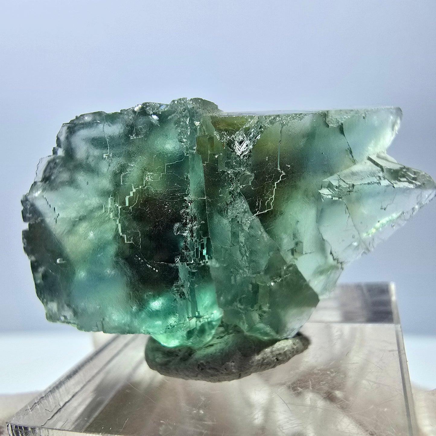 Spécimen de cube de fluorite fantôme, parquet vert Okorusu, Namibie 38 x 25 x 13 mm