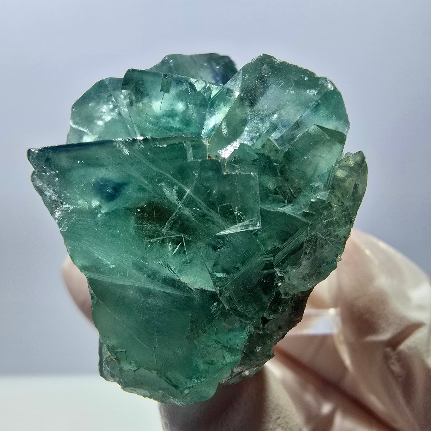 Spécimen de cube de fluorite fantôme, parquet vert Okorusu, Namibie 37 x 30 x 27 mm