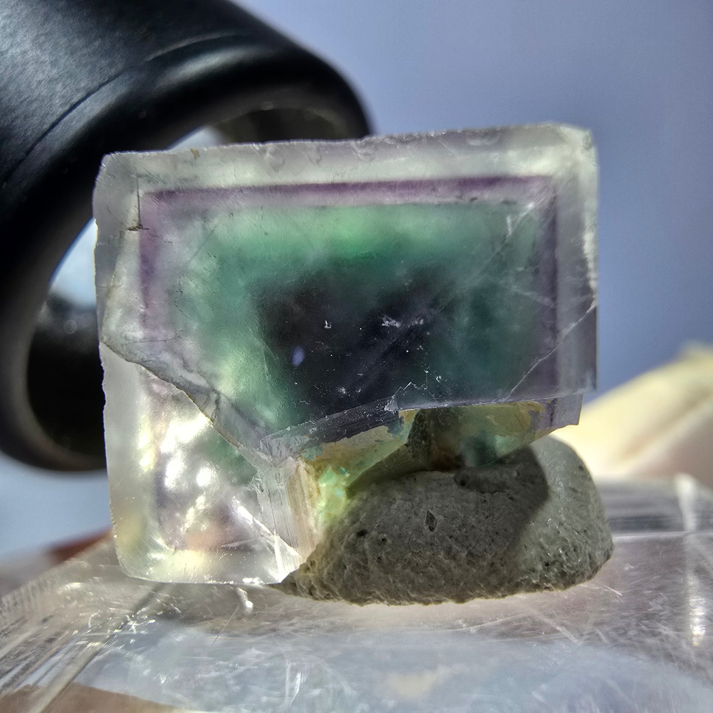 Phantom Fluorit Würfel parkettiert, grün lila Okorusu, Namibia 15*13*13mm