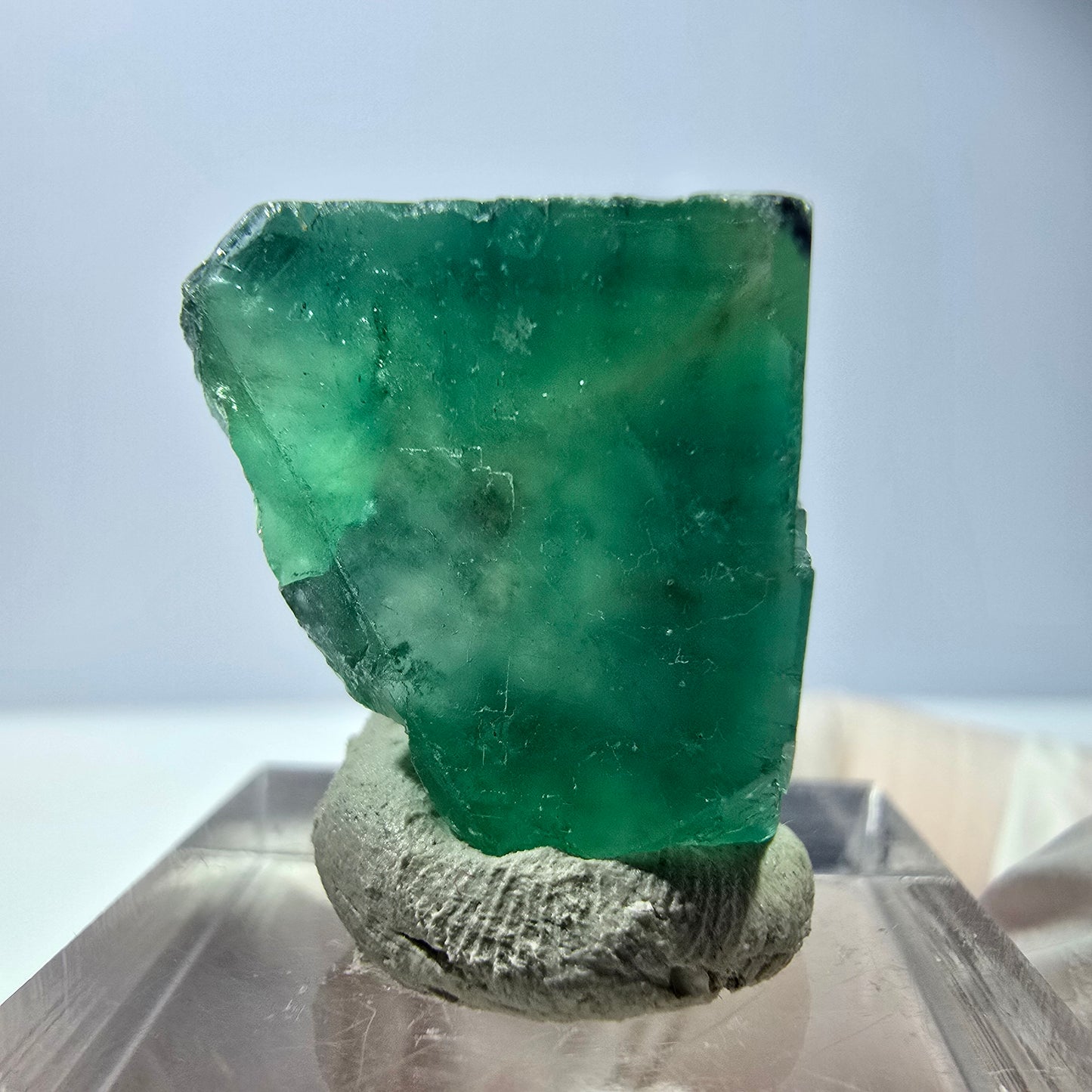 Klarer Phantom Fluorit Würfel parkettiert, grün Okorusu, Namibia 22*21*19mm
