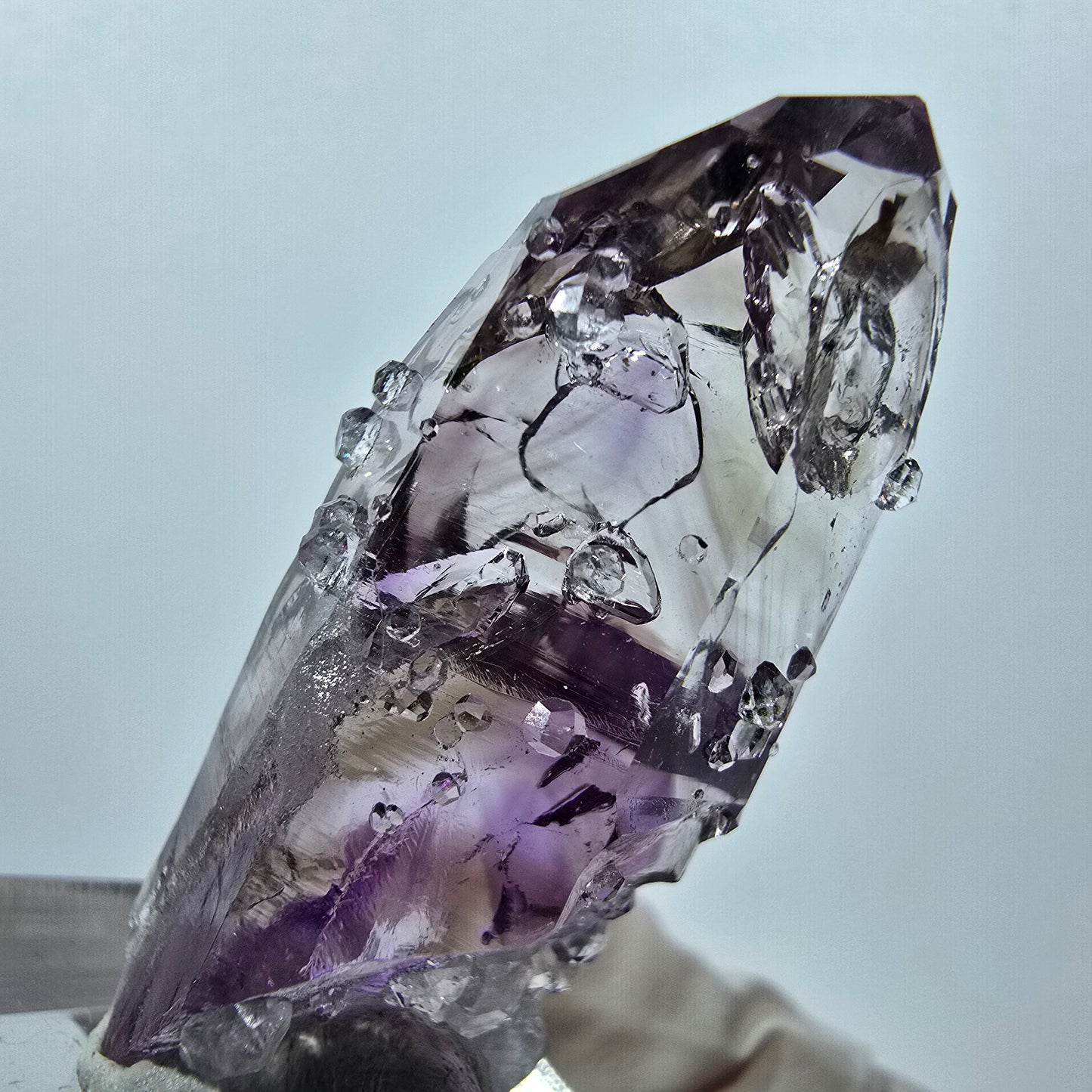 Enhydro Phantom Amethyst with Analcim Streep Mine, Goboboseb, Namibia 42*17*17mm
