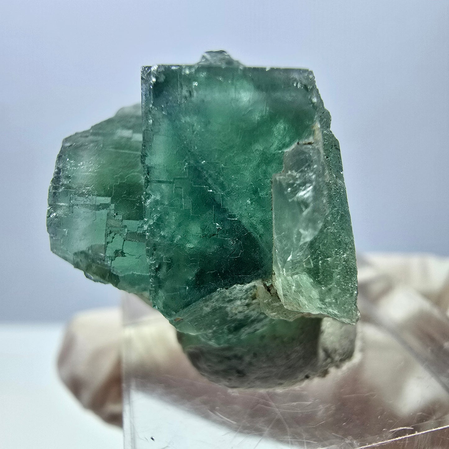 Phantom Fluorit Würfel Stufe, grün parkettiert Okorusu, Namibia 26*21*21mm