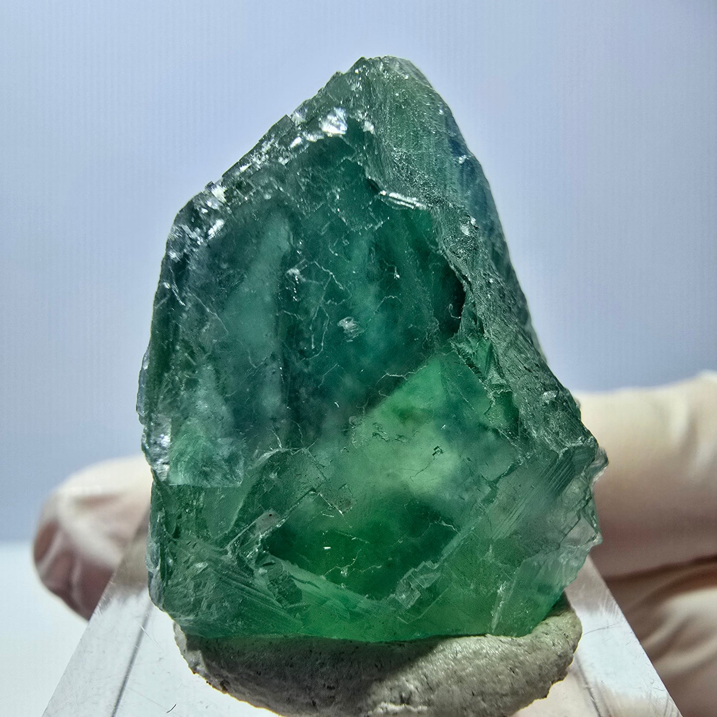 Rare spécimen de cube de fluorite fantôme, vert Okorusu, Namibie 35 x 27 x 20 mm