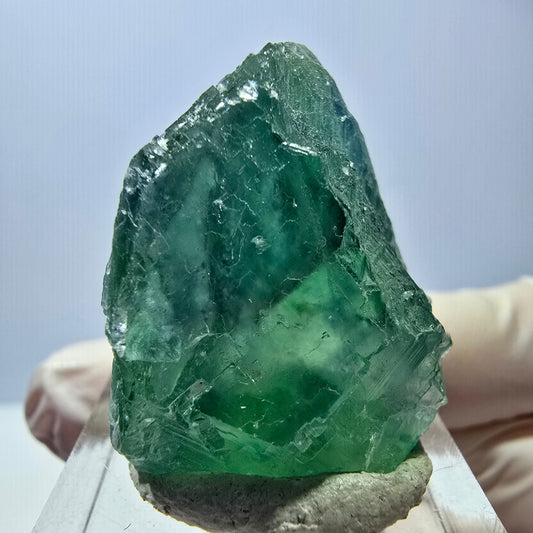 Seltene Phantom Fluorit Würfel Stufe, grün Okorusu, Namibia 35*27*20mm