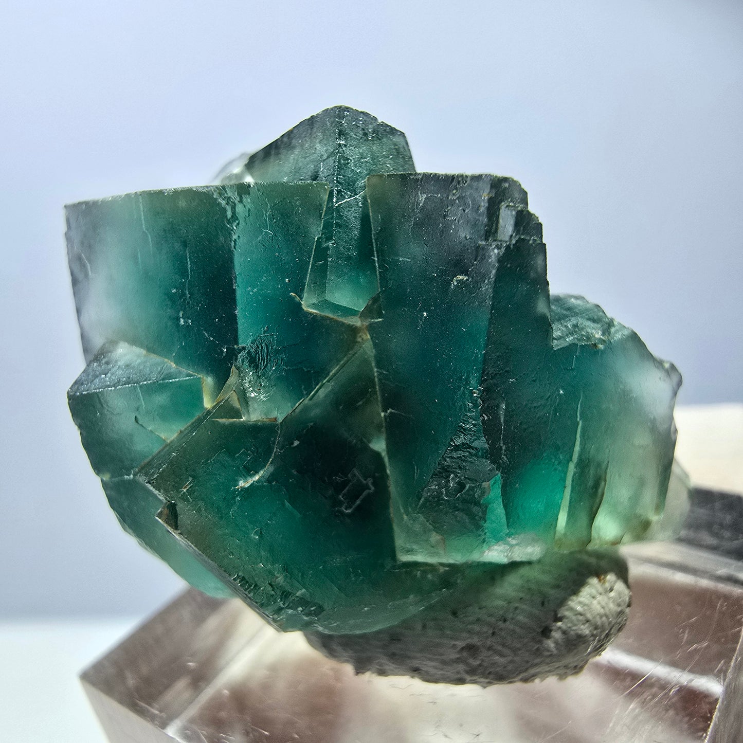 Phantom Fluorit Würfel Stufe, grün parkettiert Okorusu, Namibia 32*24*17mm