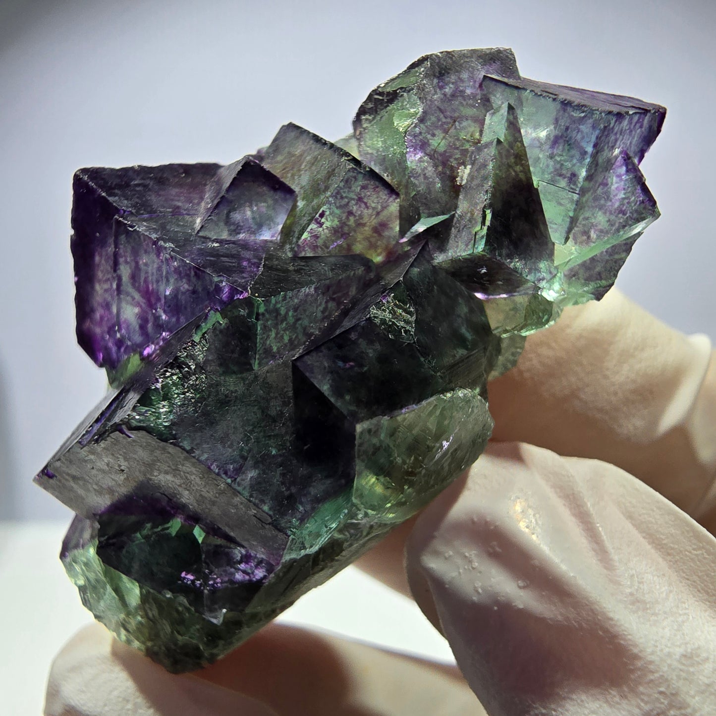 Spécimen de cube de fluorite fantôme, parqueté, zonal Okorusu, Namibie 51 x 30 x 24 mm