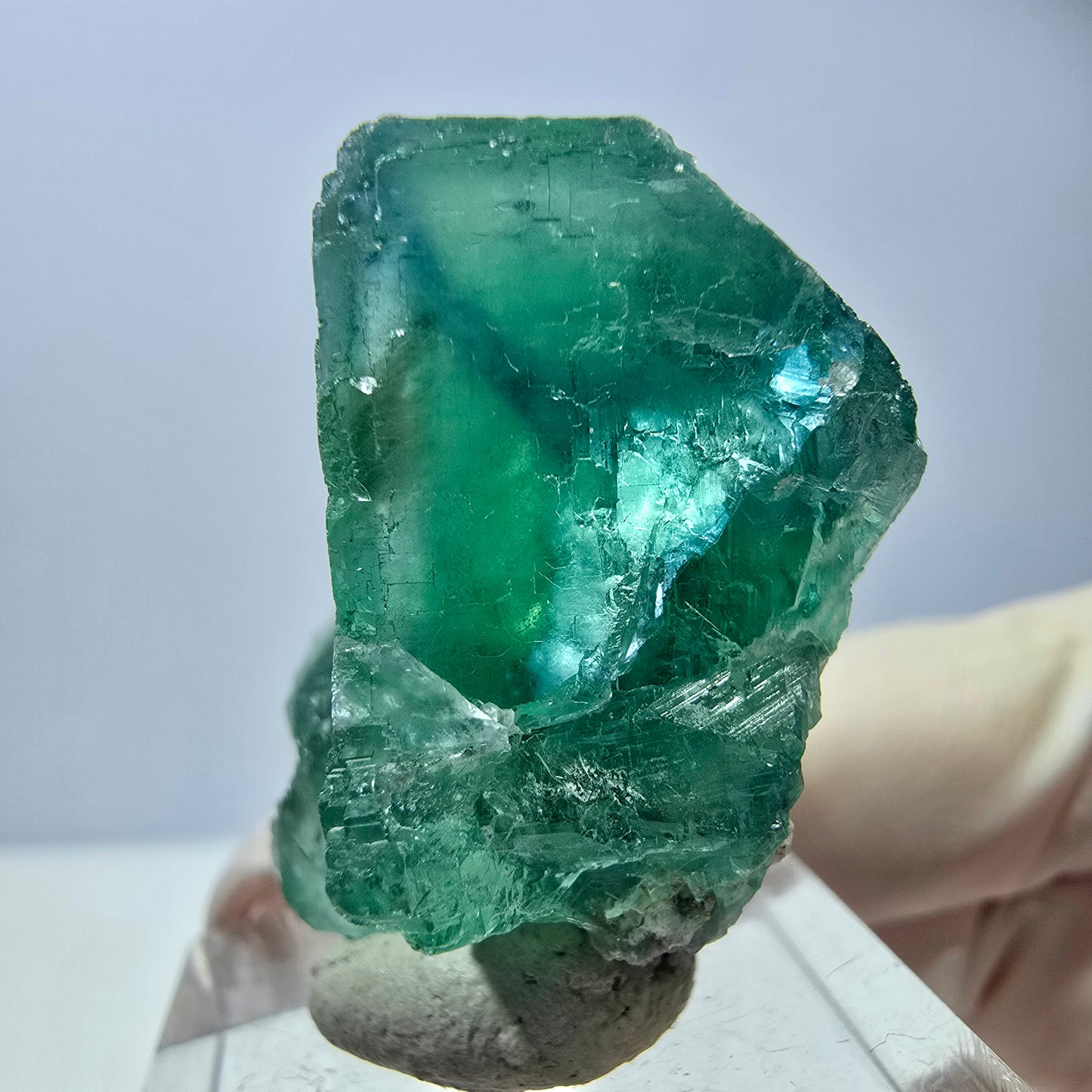 Rare spécimen de cube de fluorite fantôme, vert Okorusu, Namibie 34 x 29 x 21 mm