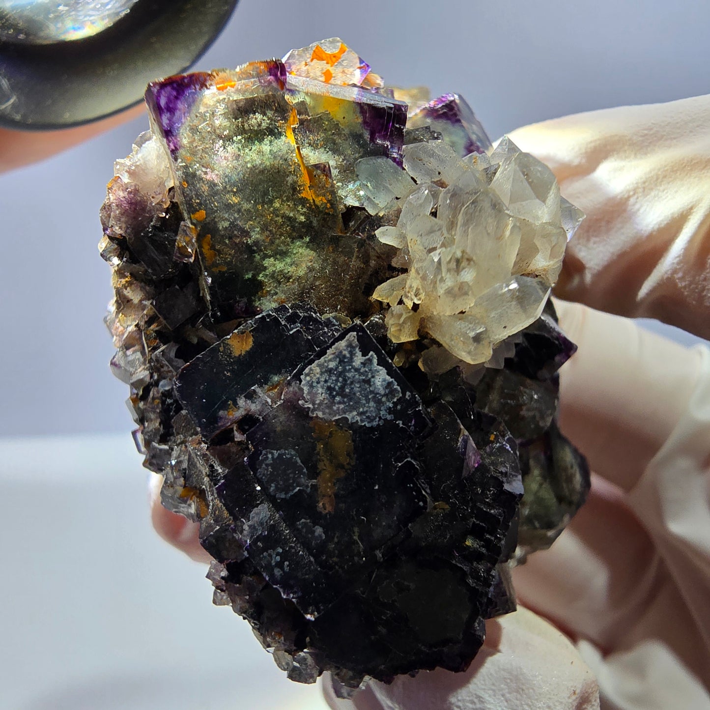 Cubes de fluorite fantôme transparente, spécimen de quartz, Okorusu zonal, Namibie, 58 x 48 x 44 mm