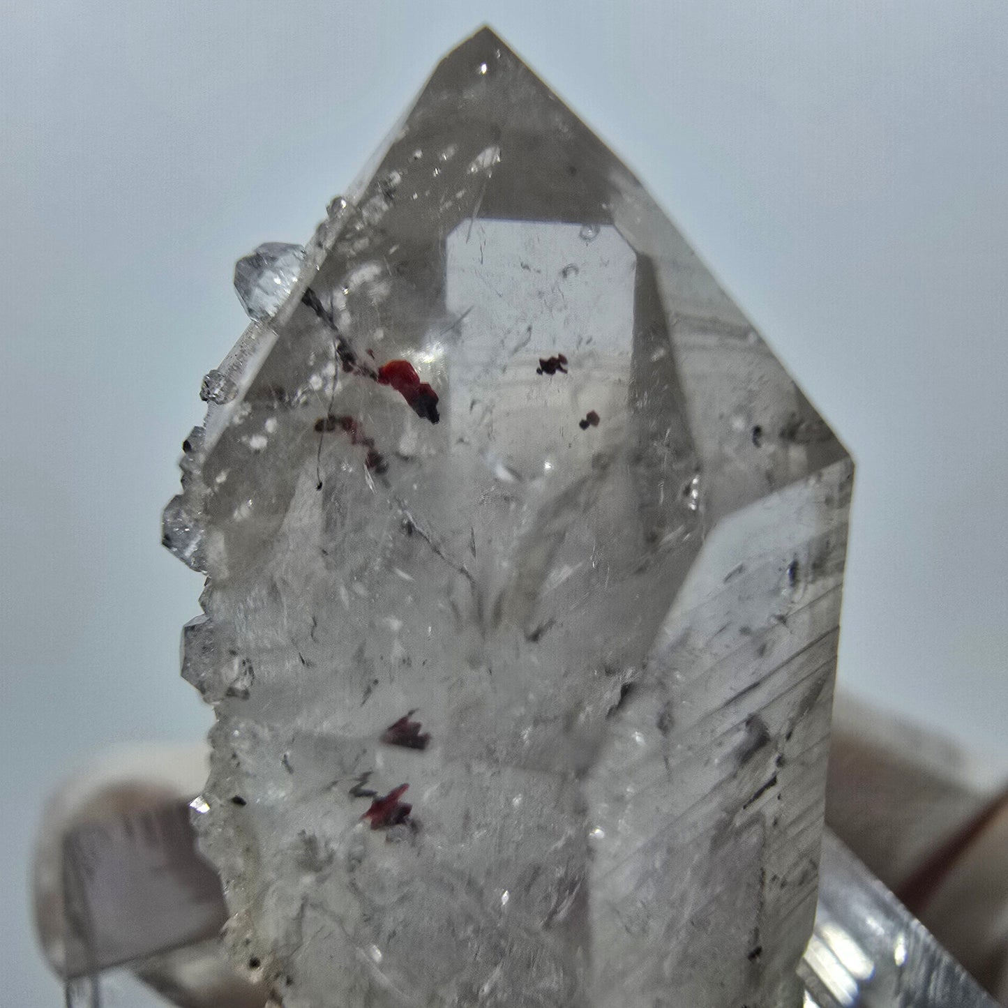 Harlequin Quartz with Analcime Point Streep Mine, Goboboseb, Namibia 31*19*17mm