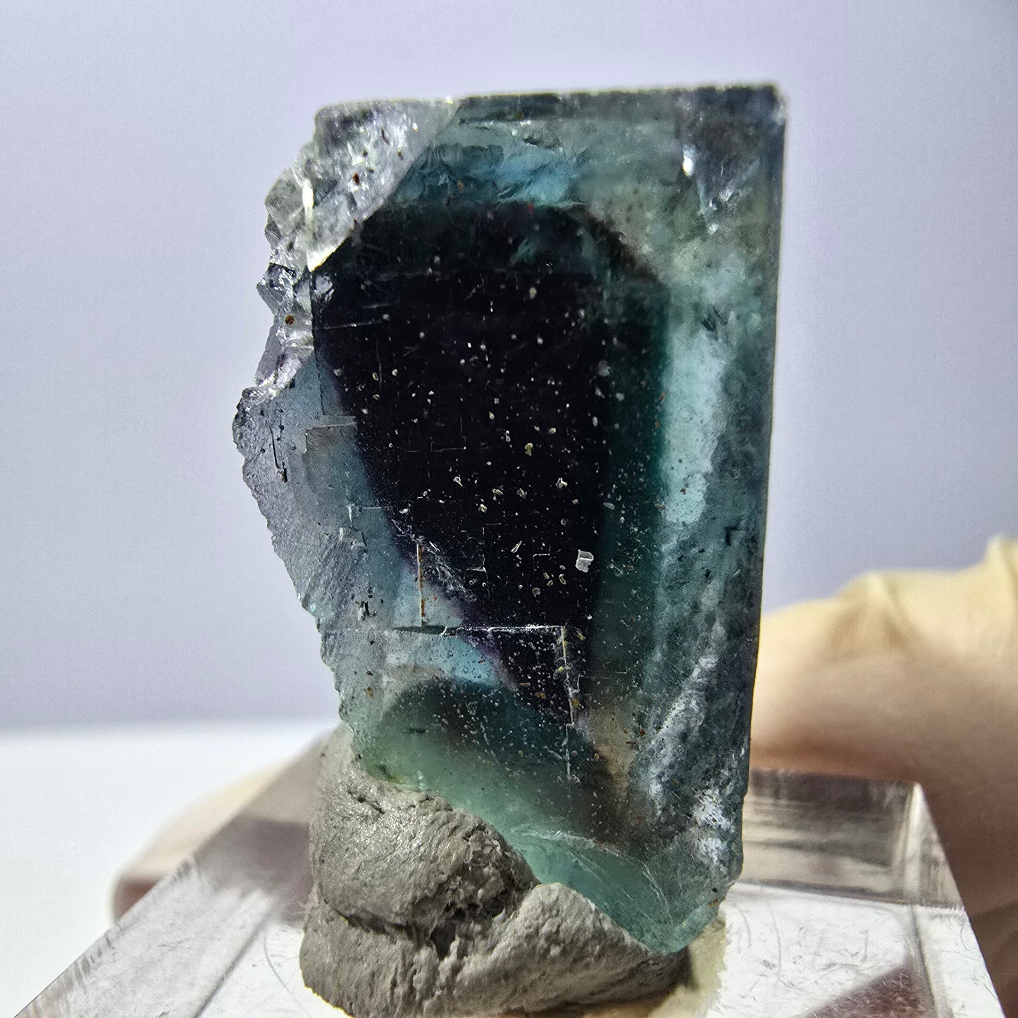 Phantom Fluorit Würfel parkettiert, grün lila Okorusu, Namibia 27*20*16mm