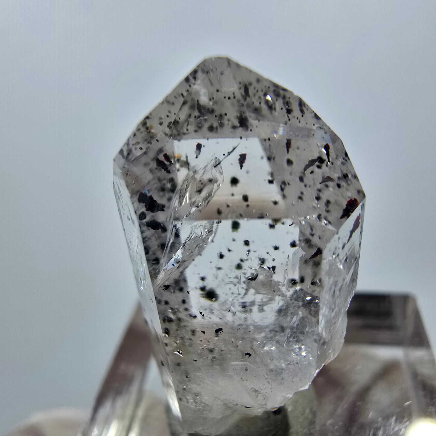 Quartz clair Harlequin Point Streep Mine, Goboboseb, Namibie 28 x 13 x 12 mm