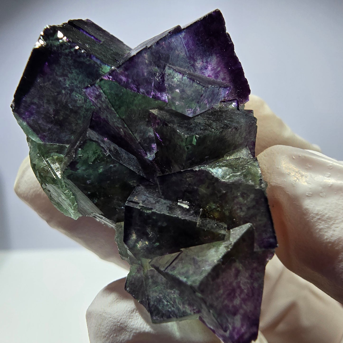 Spécimen de cube de fluorite fantôme, parqueté, zonal Okorusu, Namibie 51 x 30 x 24 mm