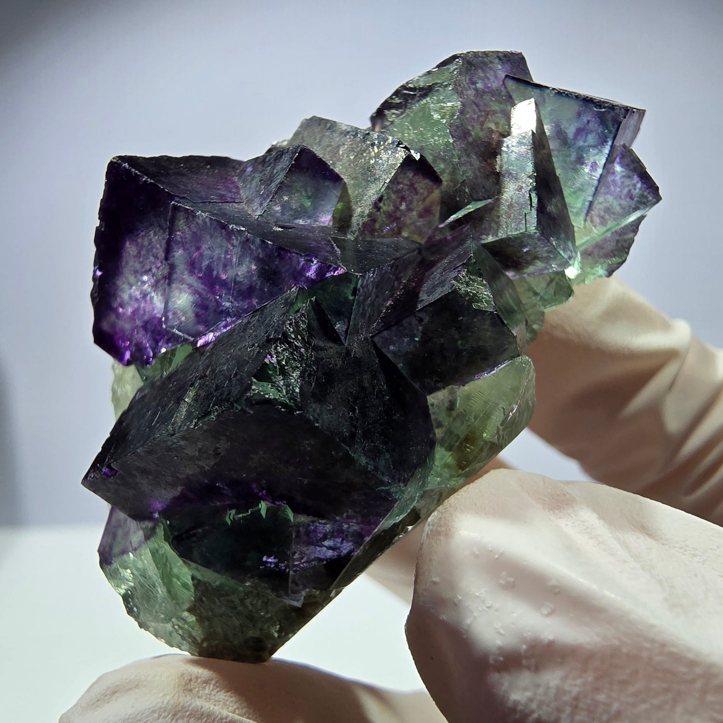 Spécimen de cube de fluorite fantôme, parqueté, zonal Okorusu, Namibie 51 x 30 x 24 mm