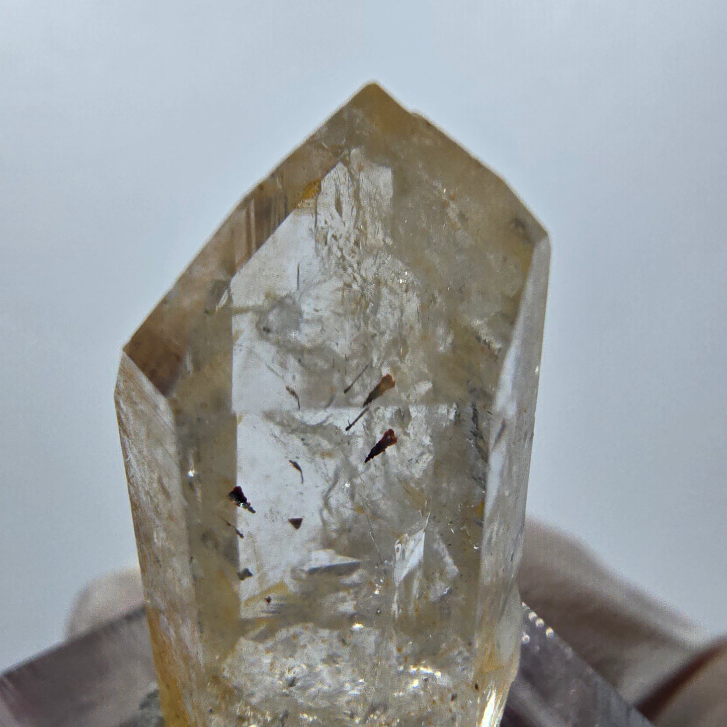 Quartz fantôme Harlequin clair, mine Point Streep, Goboboseb, Namibie, 30 x 14 x 14 mm