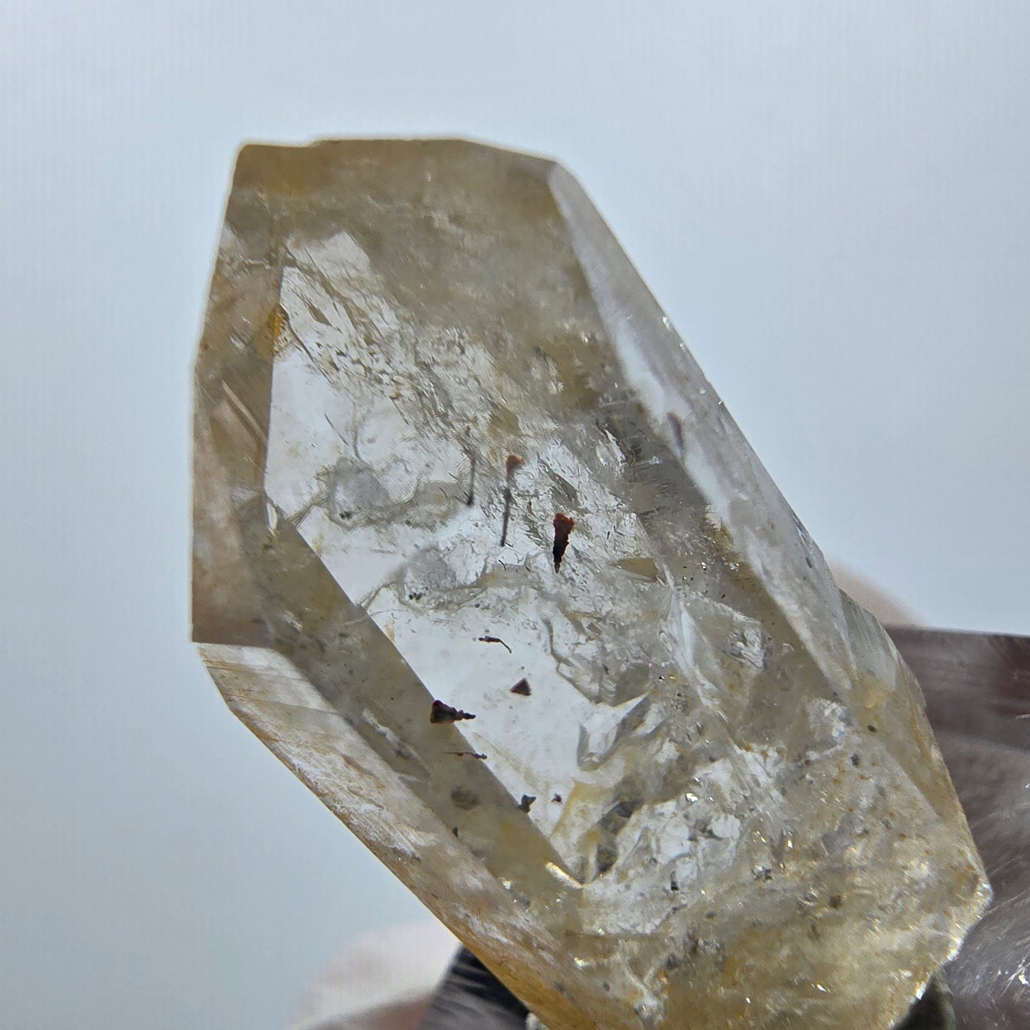 Quartz fantôme Harlequin clair, mine Point Streep, Goboboseb, Namibie, 30 x 14 x 14 mm