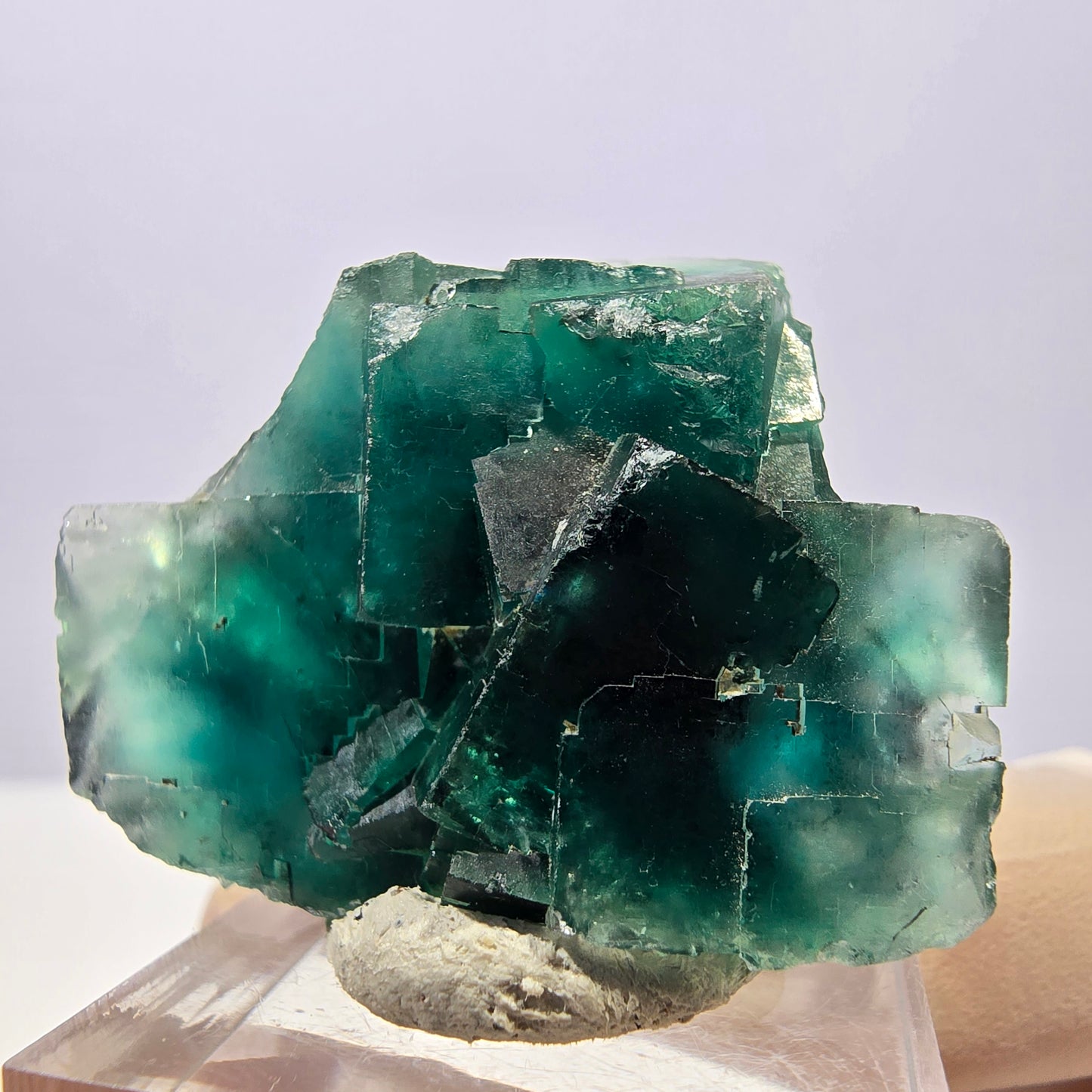 Spécimen de cube de fluorite fantôme, parquet vert Okorusu, Namibie 39 x 34 x 18 mm