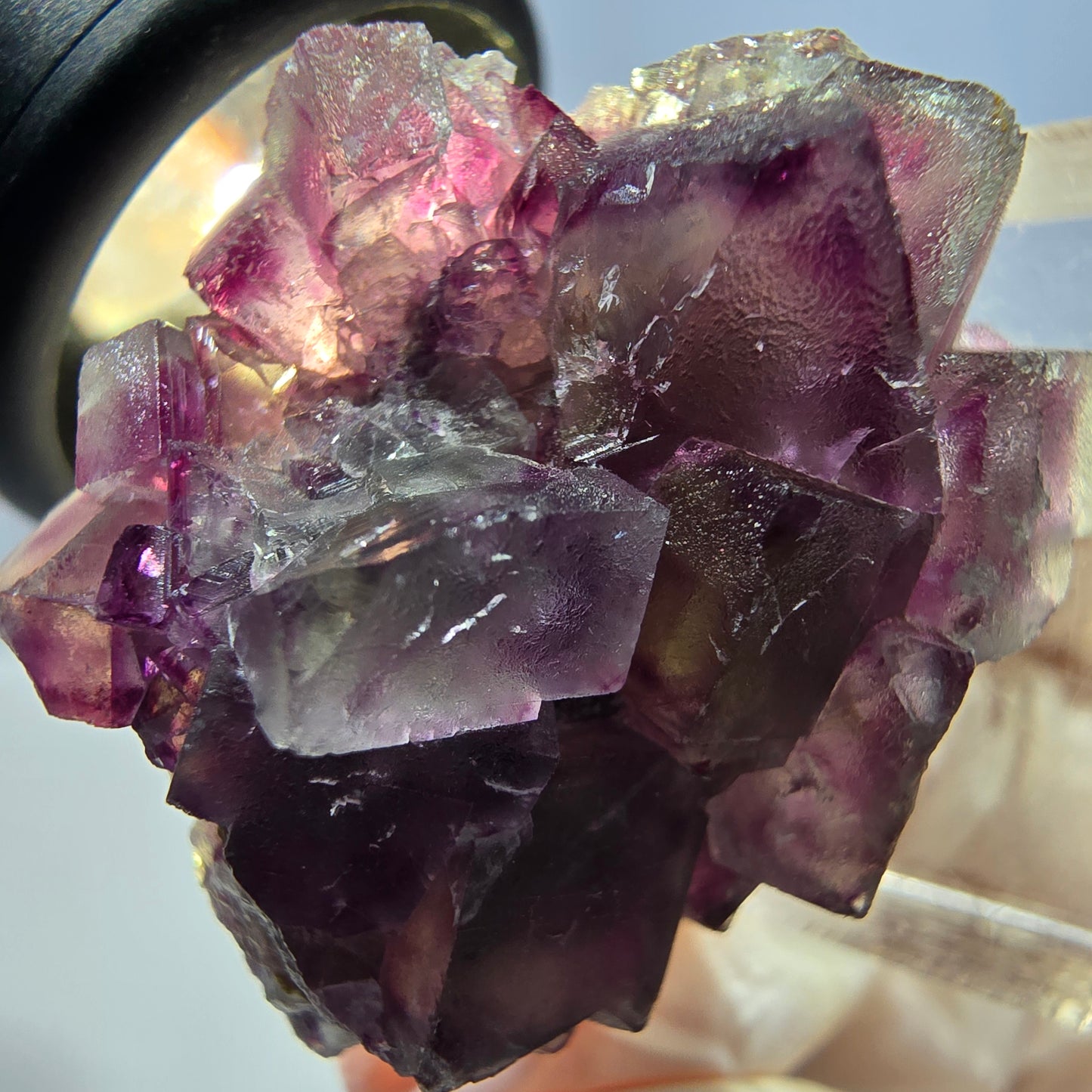 Phantom Fluorite Cube Specimen, green purple Okorusu, Namibia 34*26*19mm