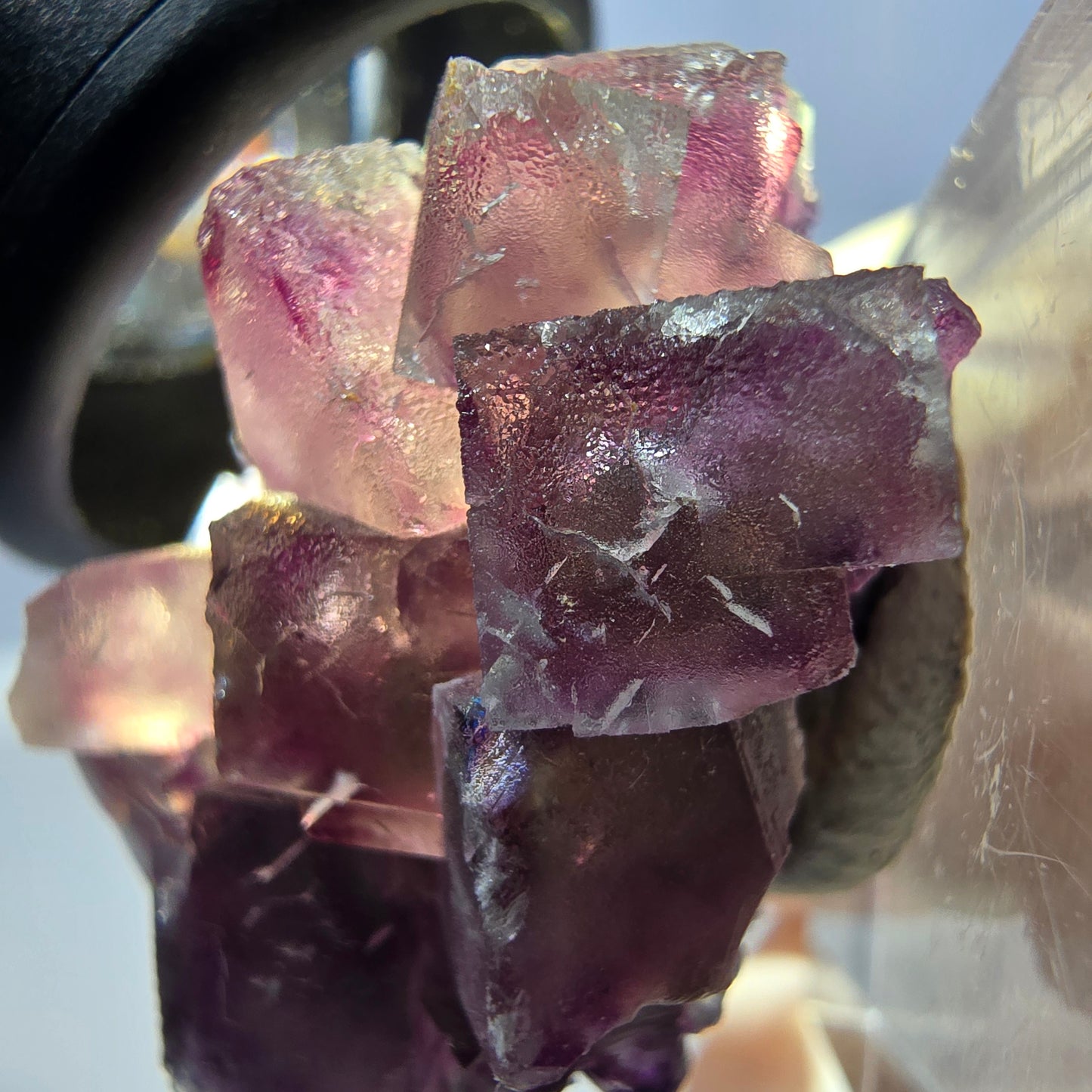 Phantom Fluorite Cube Specimen, green purple Okorusu, Namibia 34*26*19mm