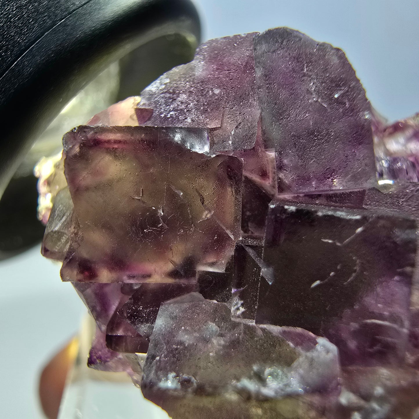 Phantom Fluorite Cube Specimen, green purple Okorusu, Namibia 34*26*19mm