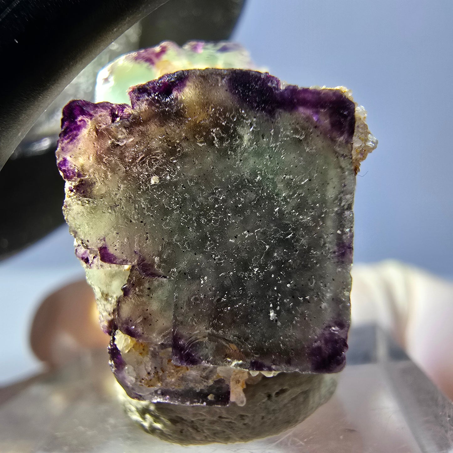 Phantom Fluorite Cube Specimen, green purple Okorusu, Namibia 22*21*18mm
