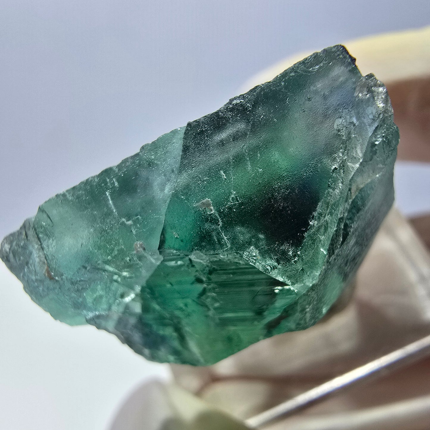 Clear Phantom Fluorite Cube parquetted, green Okorusu, Namibia 26*23*14mm