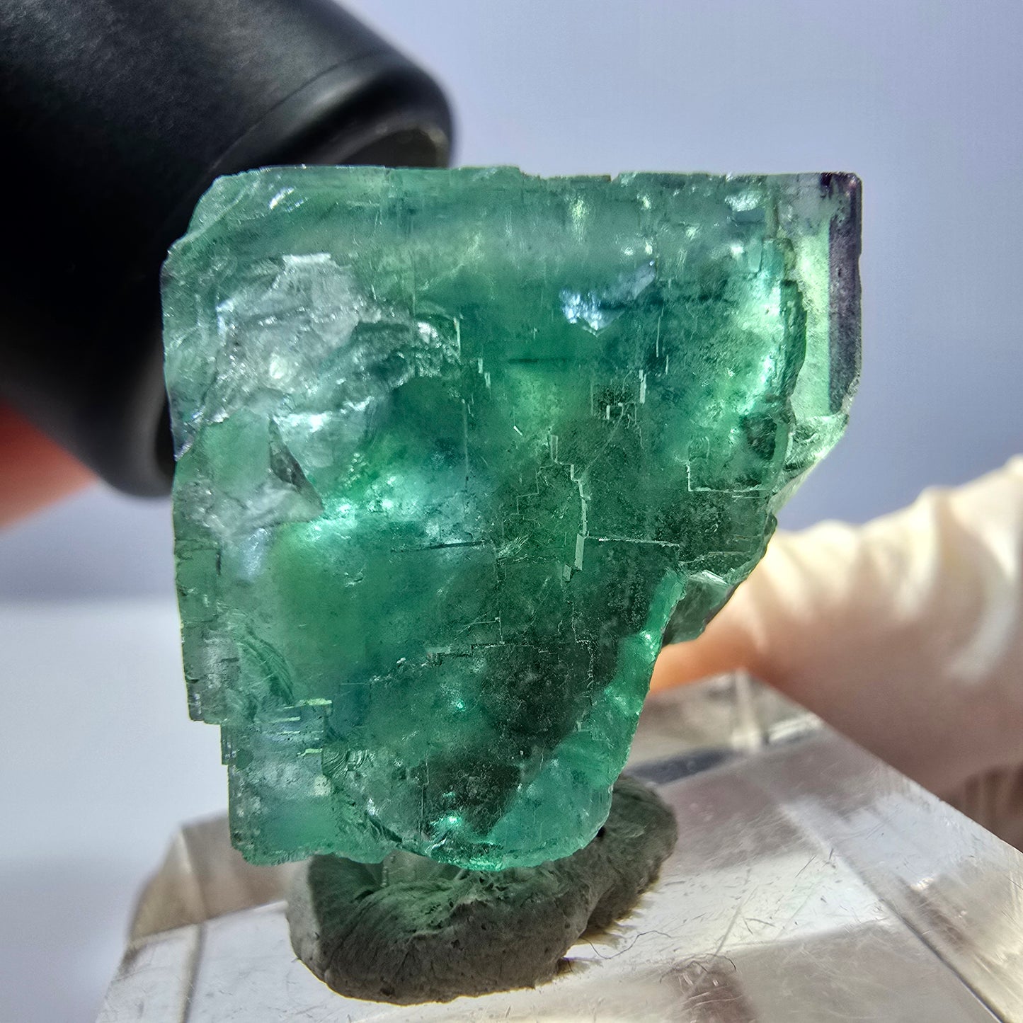 Clear Phantom Fluorite Cube parquetted, green Okorusu, Namibia 25*22*21mm