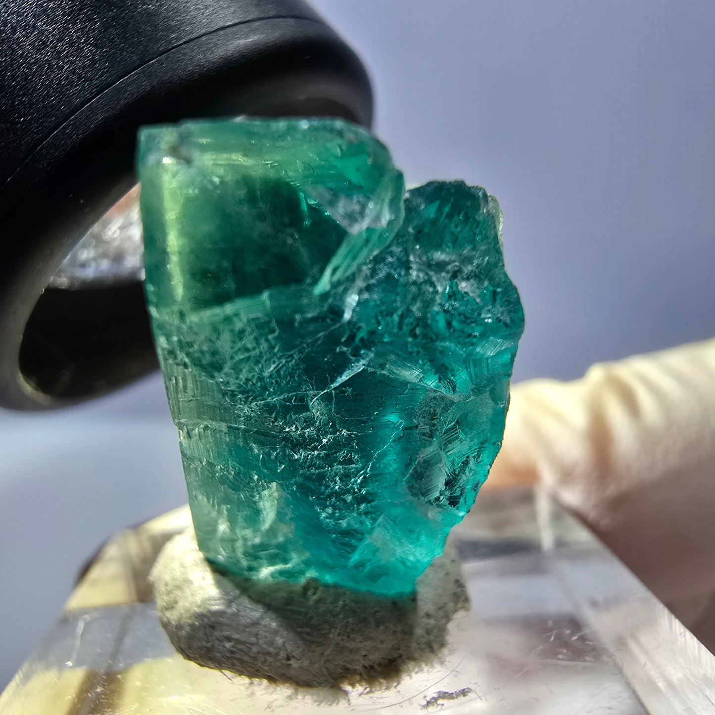 Clear Phantom Fluorite Cube parquetted, green Okorusu, Namibia 21*21*14mm