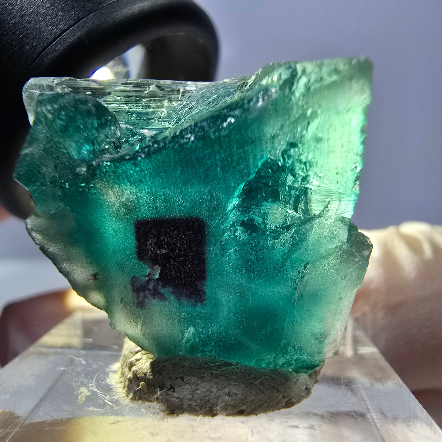 Clear Phantom Fluorite Cube parquetted, green Okorusu, Namibia 21*21*14mm