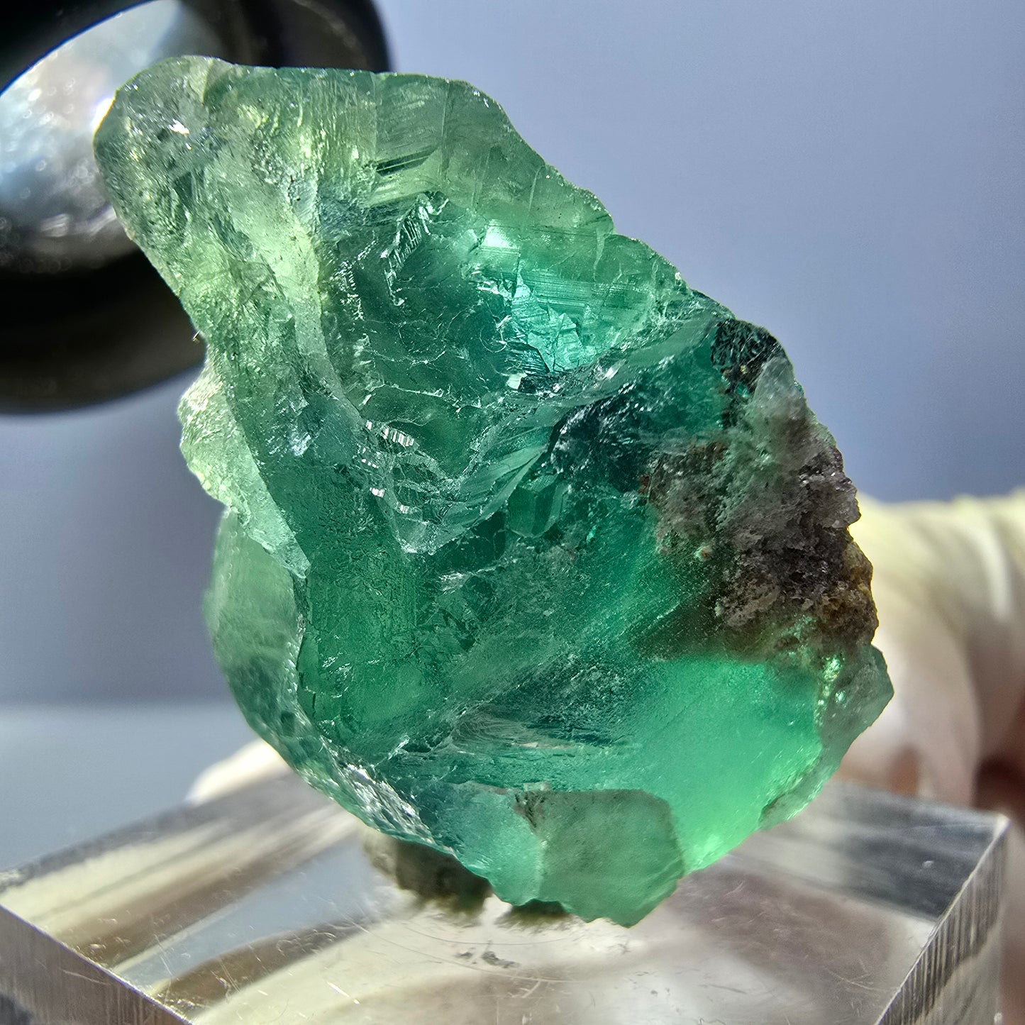 Clear Phantom Fluorite Cube parquetted, green Okorusu, Namibia 25*23*23mm