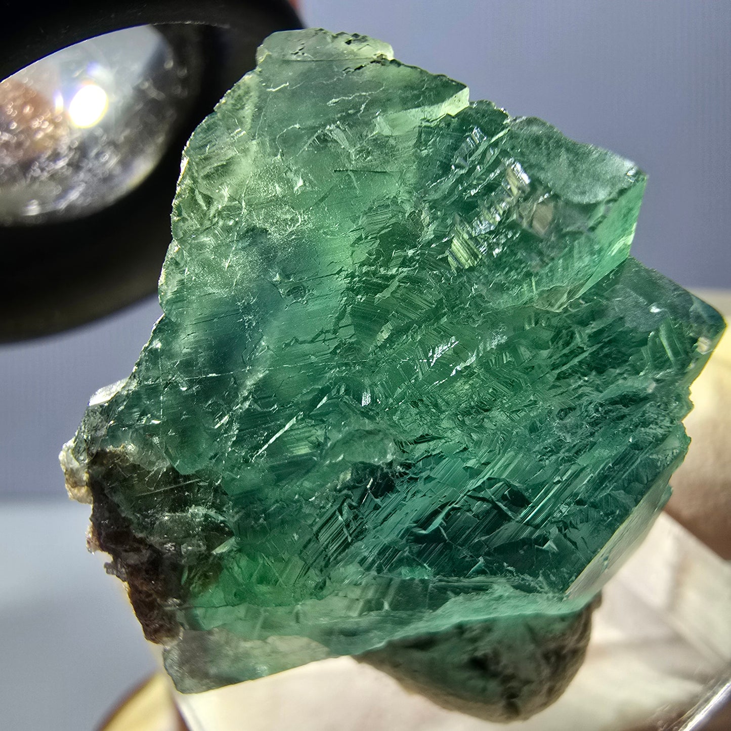Clear Phantom Fluorite Cube parquetted, green Okorusu, Namibia 25*23*23mm