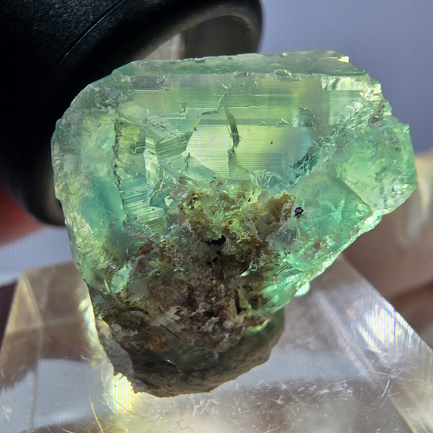 Clear Phantom Fluorite Cube parquetted, green Okorusu, Namibia 19*17*14mm