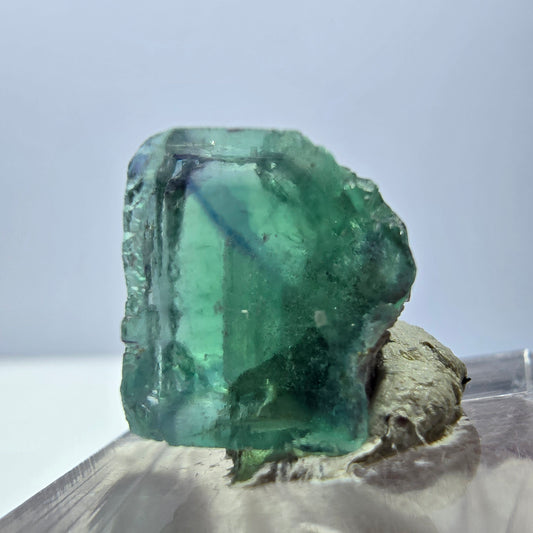 Klarer Phantom Fluorit Würfel parkettiert, grün Okorusu, Namibia 15*14*13mm