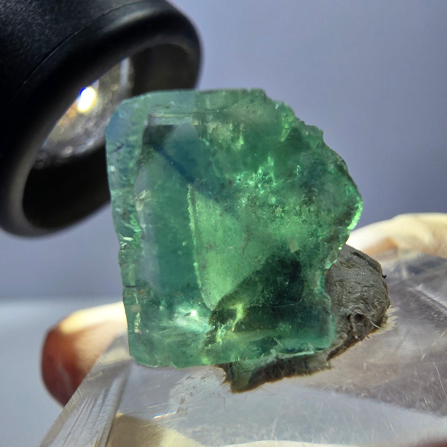 Clear Phantom Fluorite Cube parquetted, green Okorusu, Namibia 15*14*13mm