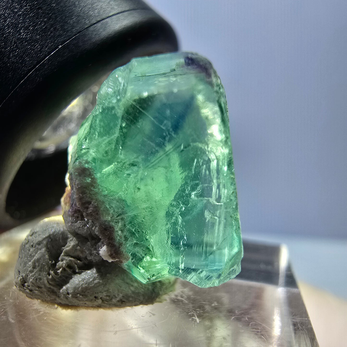 Clear Phantom Fluorite Cube parquetted, green Okorusu, Namibia 15*14*13mm