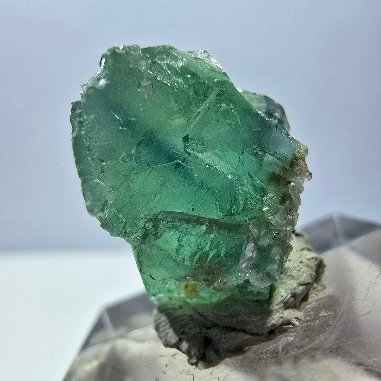 Clear Phantom Fluorite Cube parquetted, green Okorusu, Namibia - 18*16*14mm