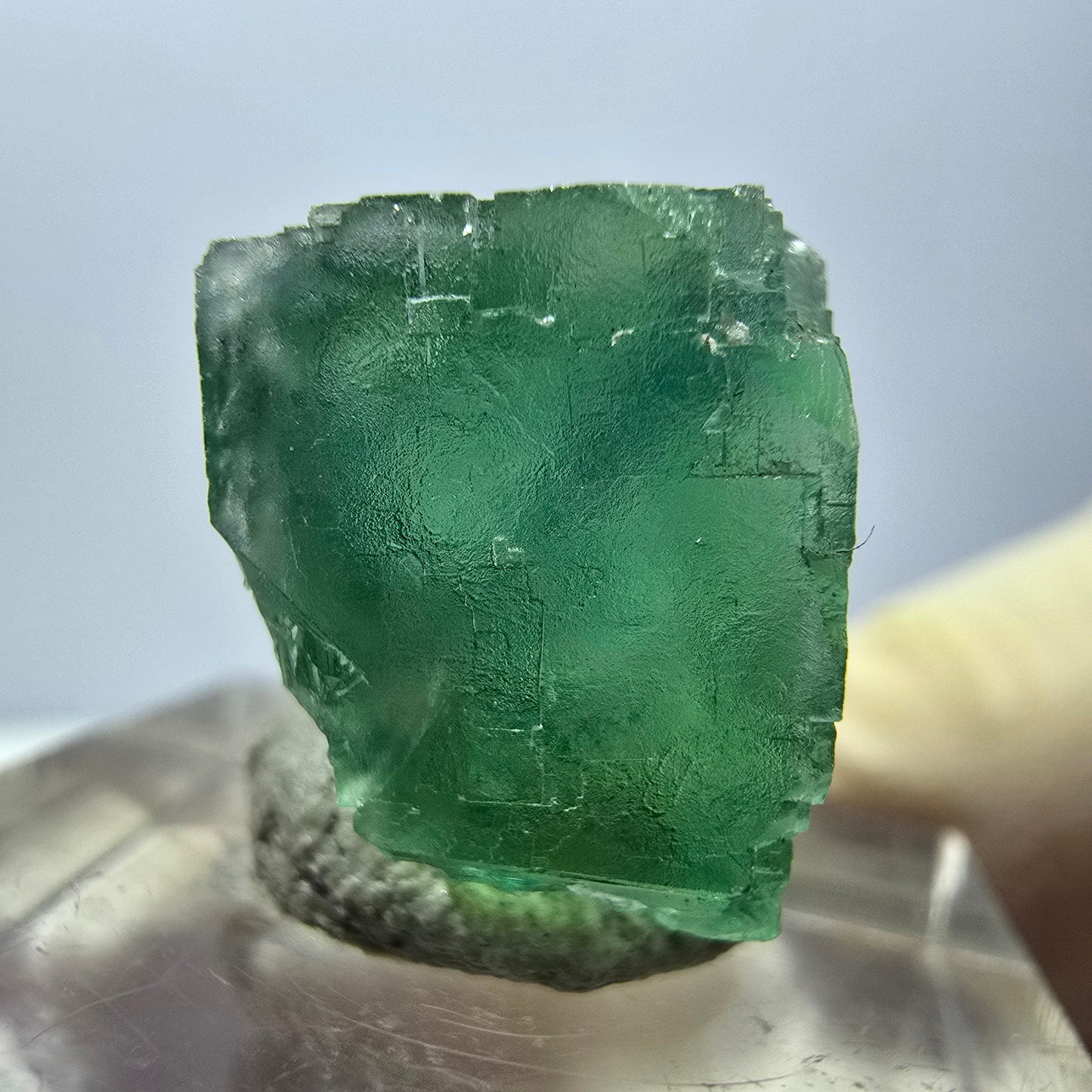 Clear Phantom Fluorite Cube parquetted, green Okorusu, Namibia - 18*16*14mm