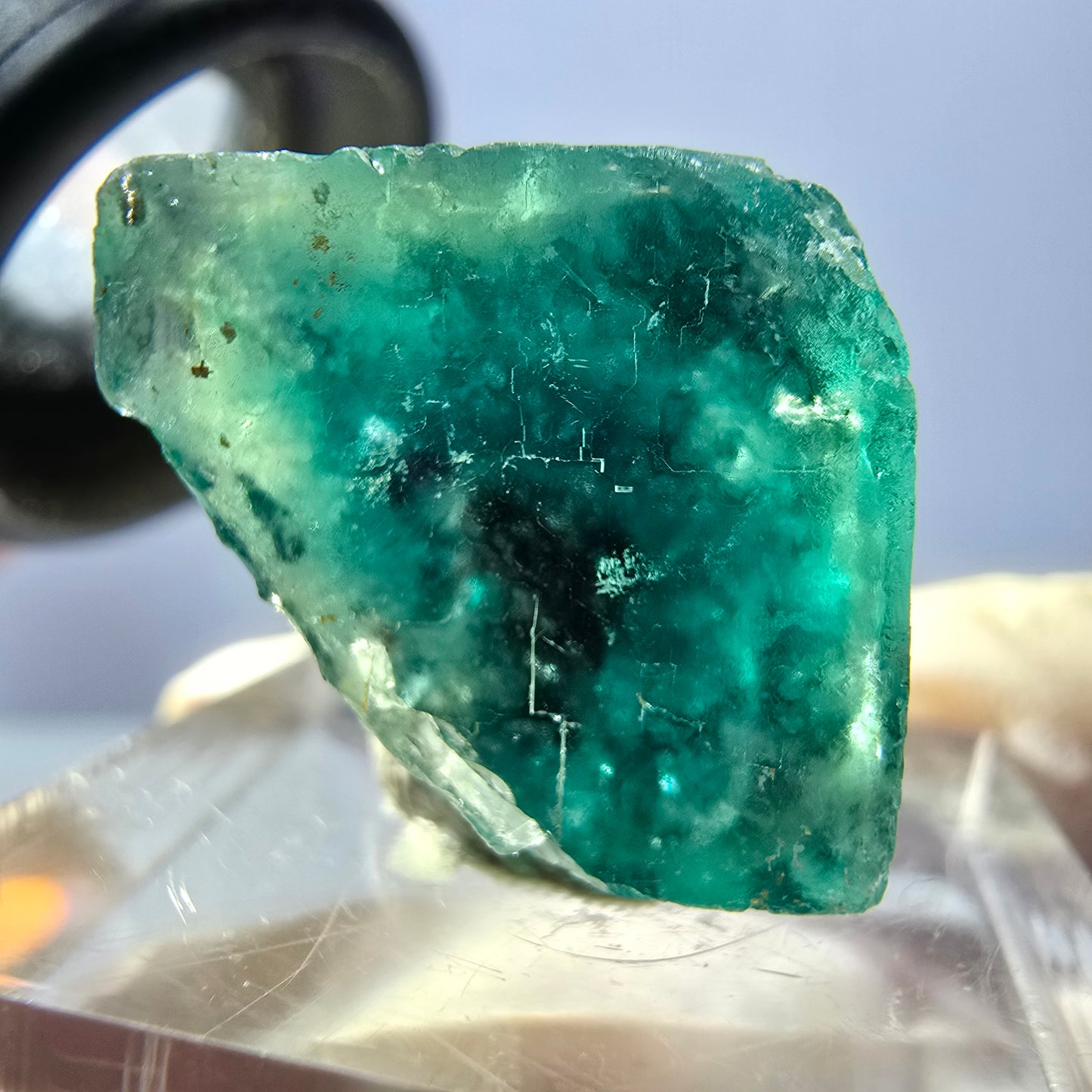 Clear Phantom Fluorite Cube parquetted, green Okorusu, Namibia - 18*17*16mm