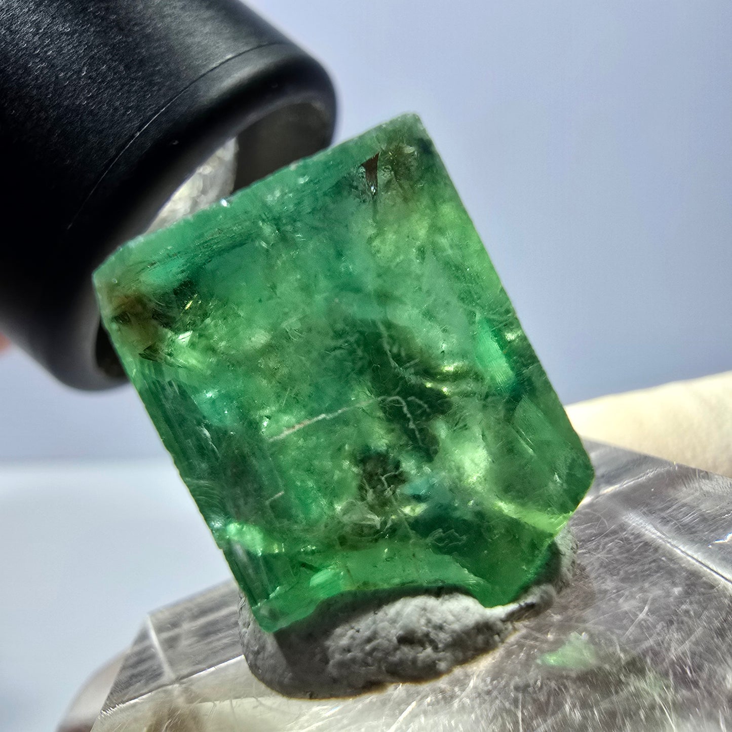 Clear Phantom Fluorite Cube parquetted, green Okorusu, Namibia 18*15*13mm